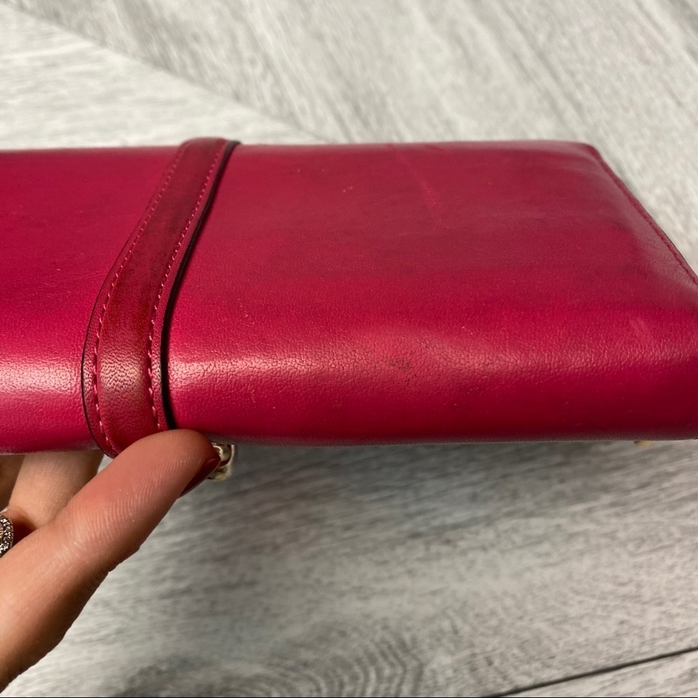 Rebecca Minkoff | Pink Leather Buckle Zip Wallet - Picture 4 of 10